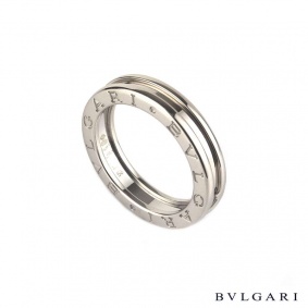 Bvlgari 18k white gold B.zero1 Ring Size 52/M AN852423